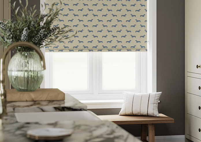 Emily Bond Peggy, True Blue - Twist&Fit Roller Blind - Image 5